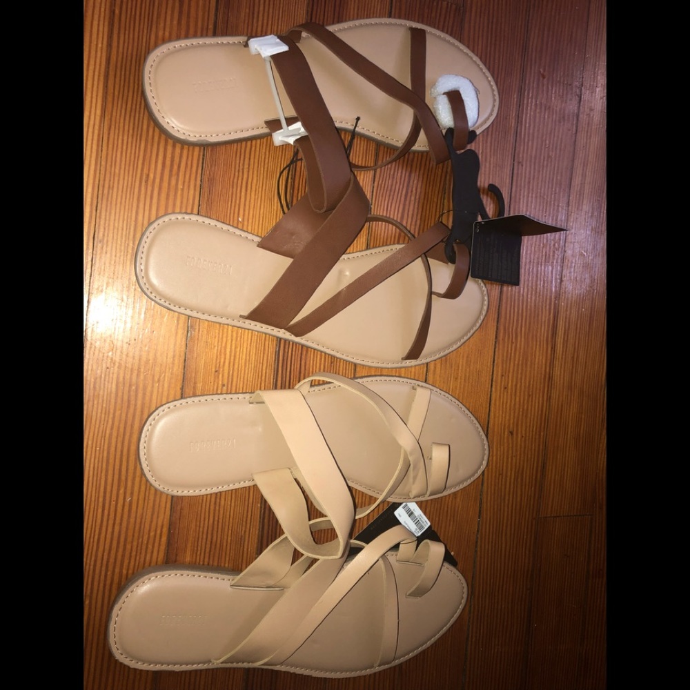 Tan and Chocolate Toe Ring Sandals